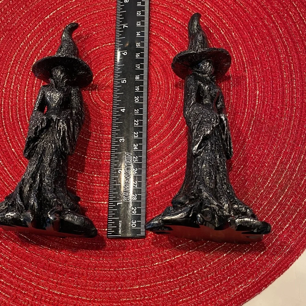 NIB Set of 2 Black Collectible Gothic Tree Witches